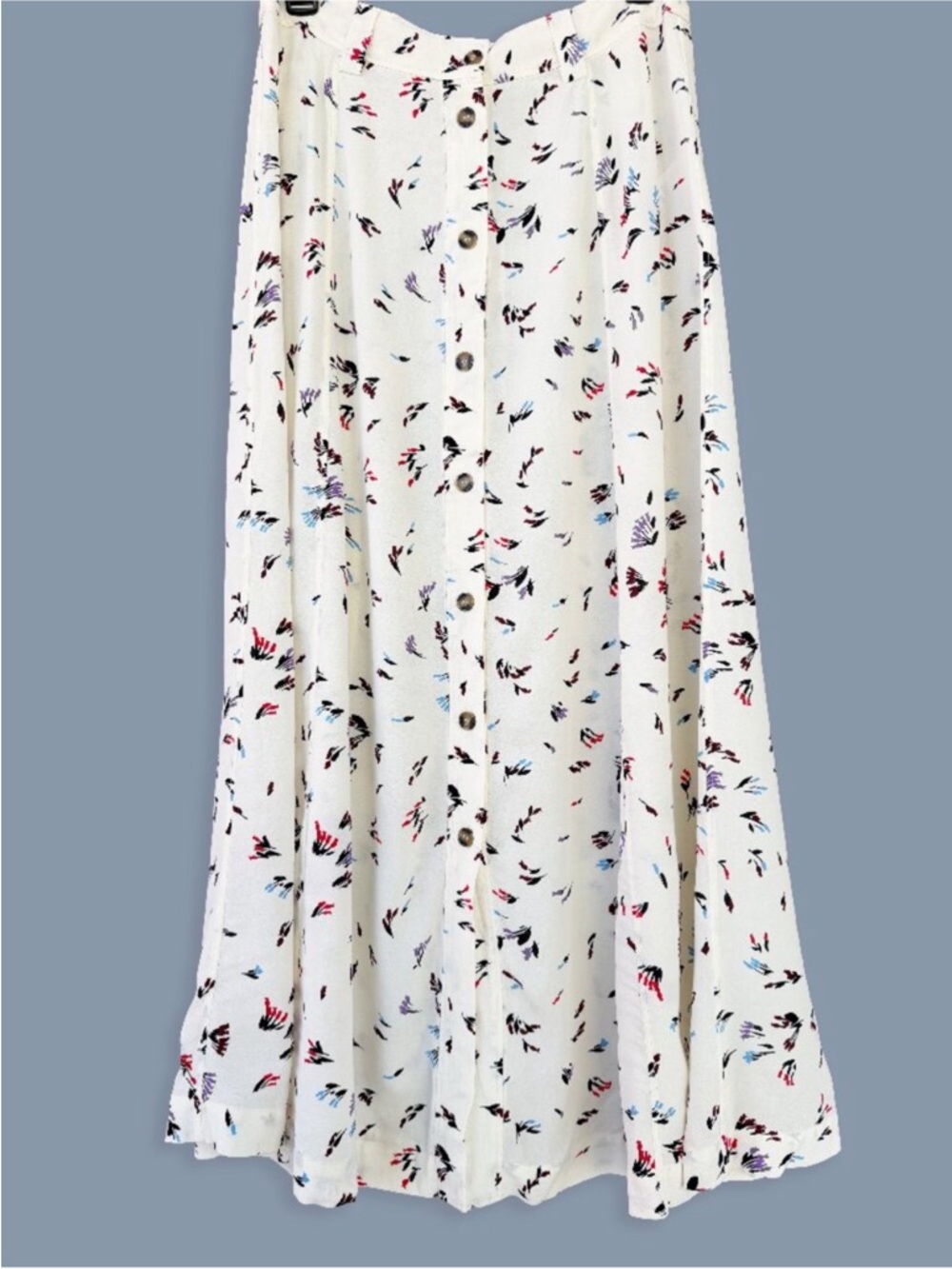 Ganni Button Down Georgette Skirt